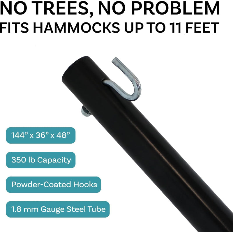 Black Heavy‑Duty Hammock Stand