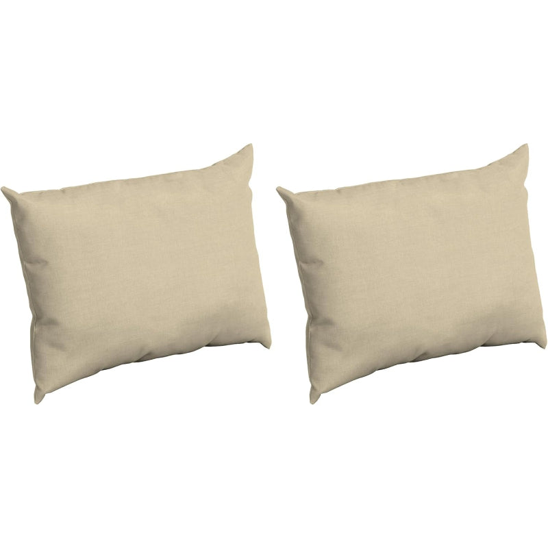 Tan Outdoor Back Throw Pillow Cushion