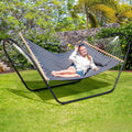 Black Universal Steel Outdoor Hammock Stand Only