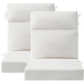 Linen High‑Back Patio Chair Cushion Pads