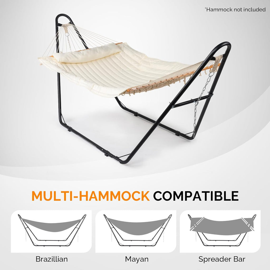 Black Sandblasted Iron Hammock Stand Only