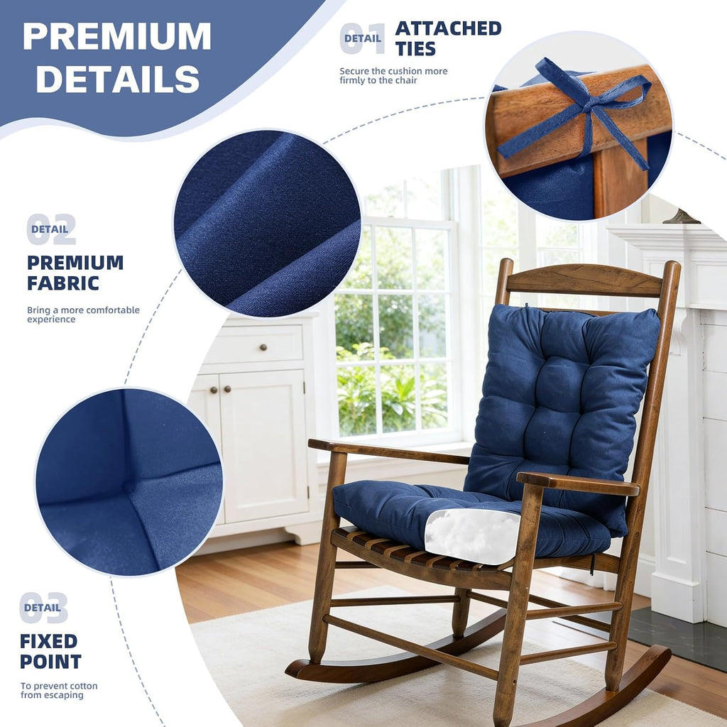 Tufted Indoor Outdoor Rocking Chair Cushion