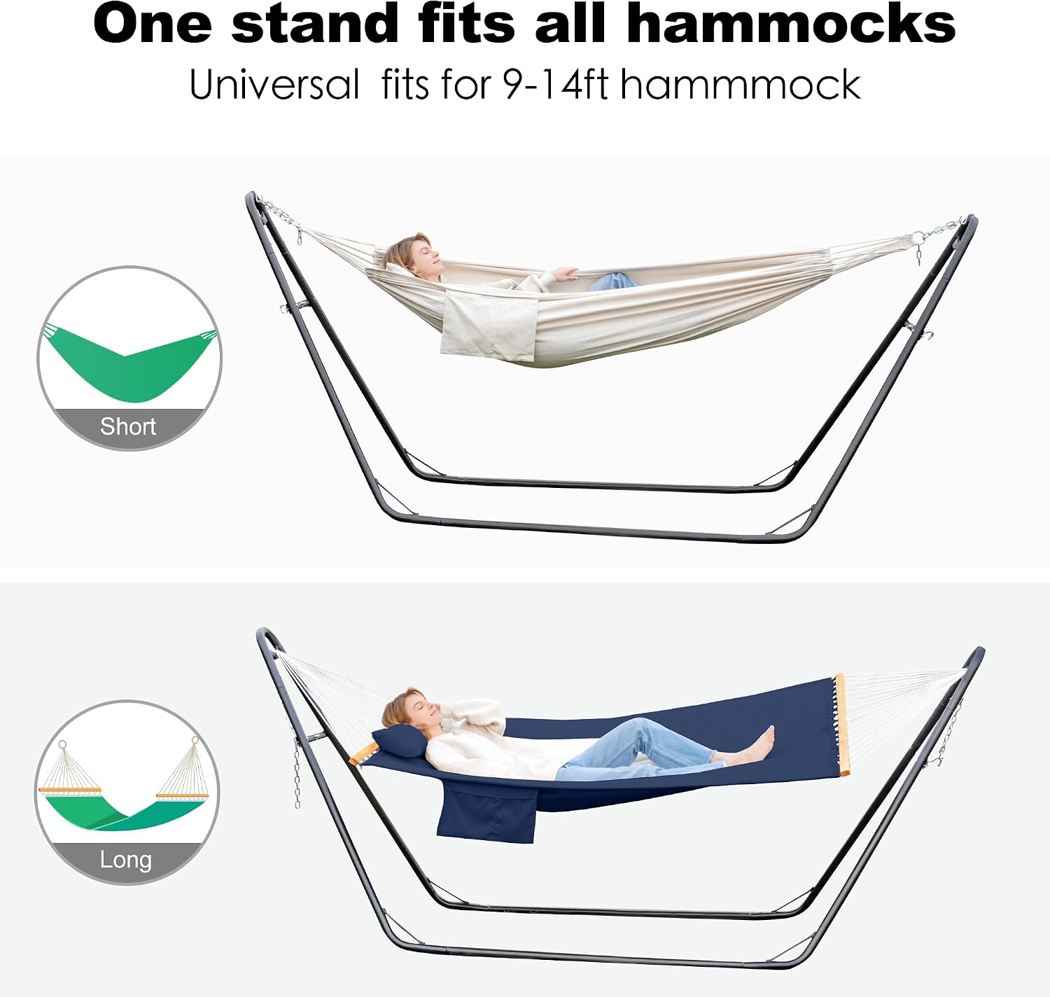 Heavy‑Duty Outdoor Hammock Stand 600‑LBS