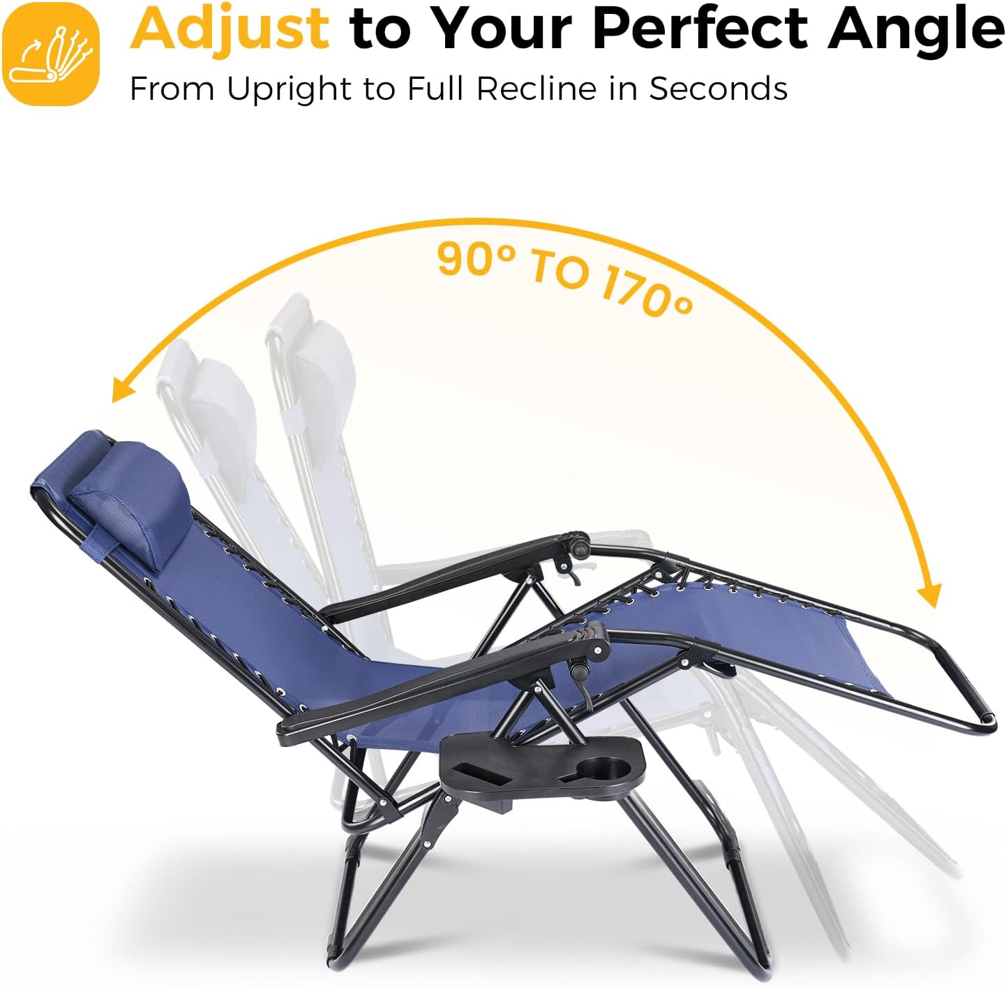 Blue 2‑Pack Zero Gravity Lounge Chairs
