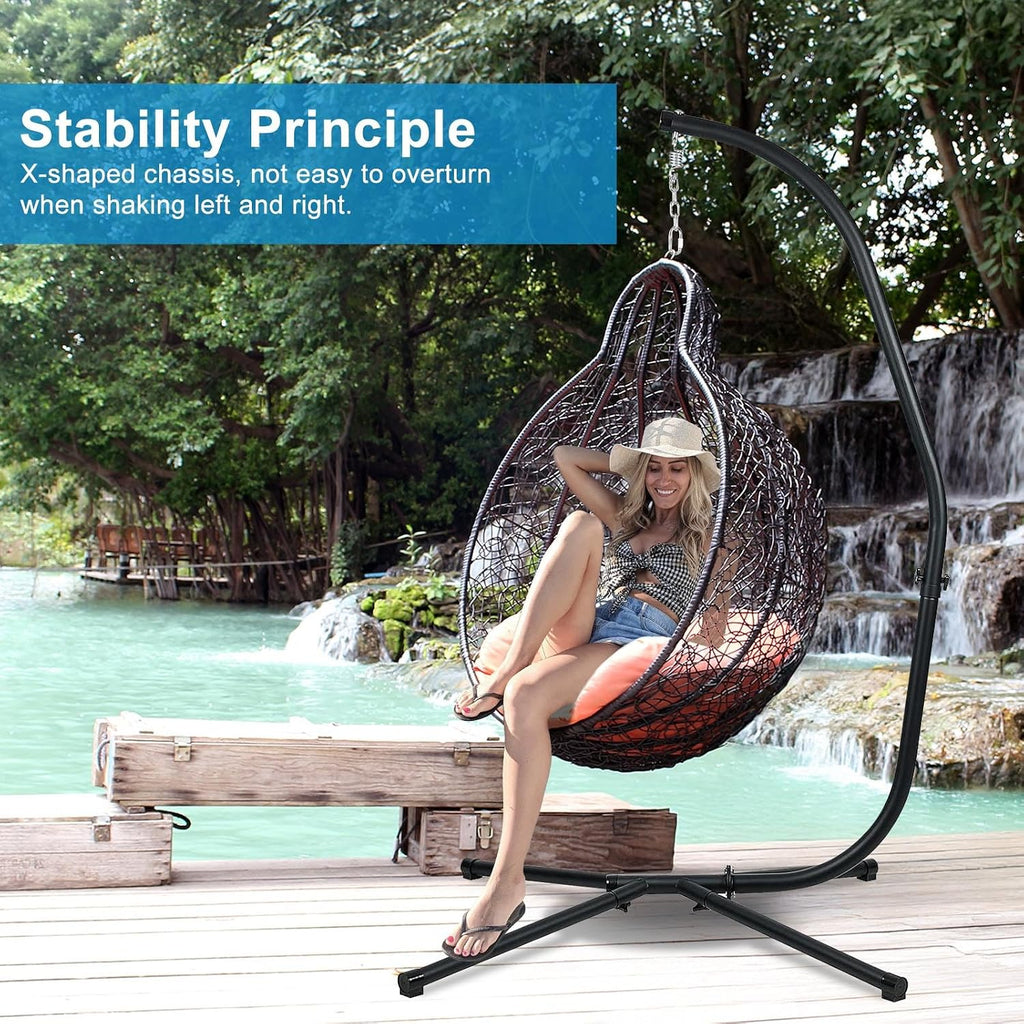 C‑Shaped Steel Hammock Chair Stand Only