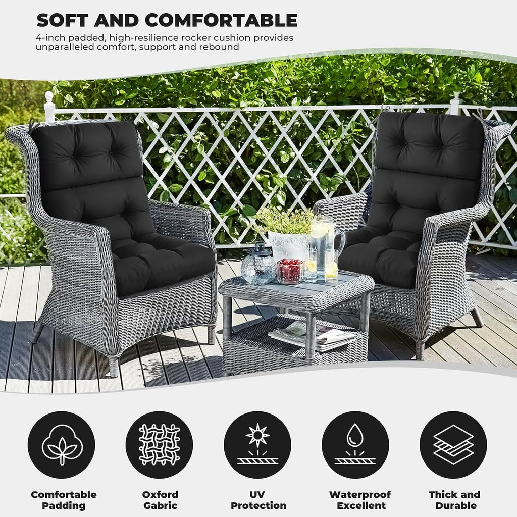Black Patio Furniture Chair Cushions