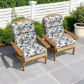 Beige Breeze Leaves Tufted High‑Back Cushion 2‑Pack