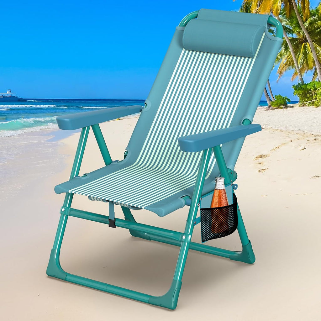 Backpack Beach Chair with Cooler Bag