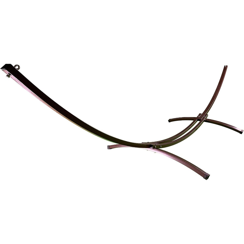 Brown Arc Steel Hammock Stand