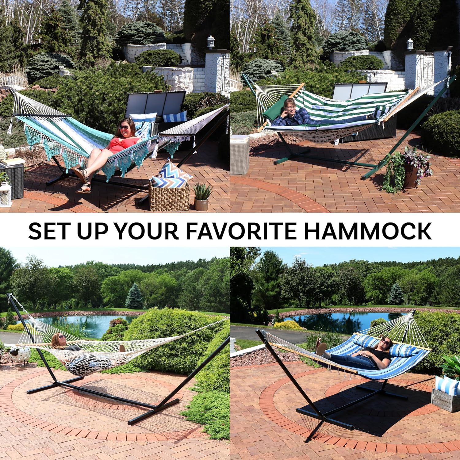 Black Heavy‑Duty Hammock Stand