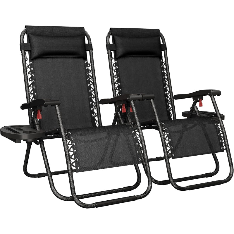 Dark Black 2‑Pack Zero Gravity Recliners