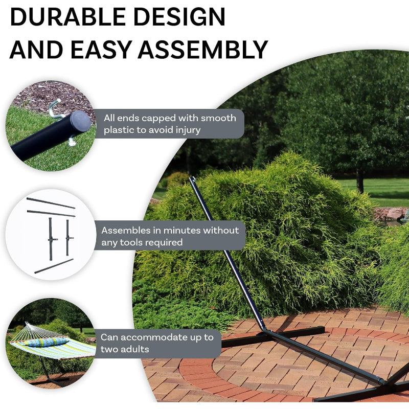 Black Heavy‑Duty Hammock Stand