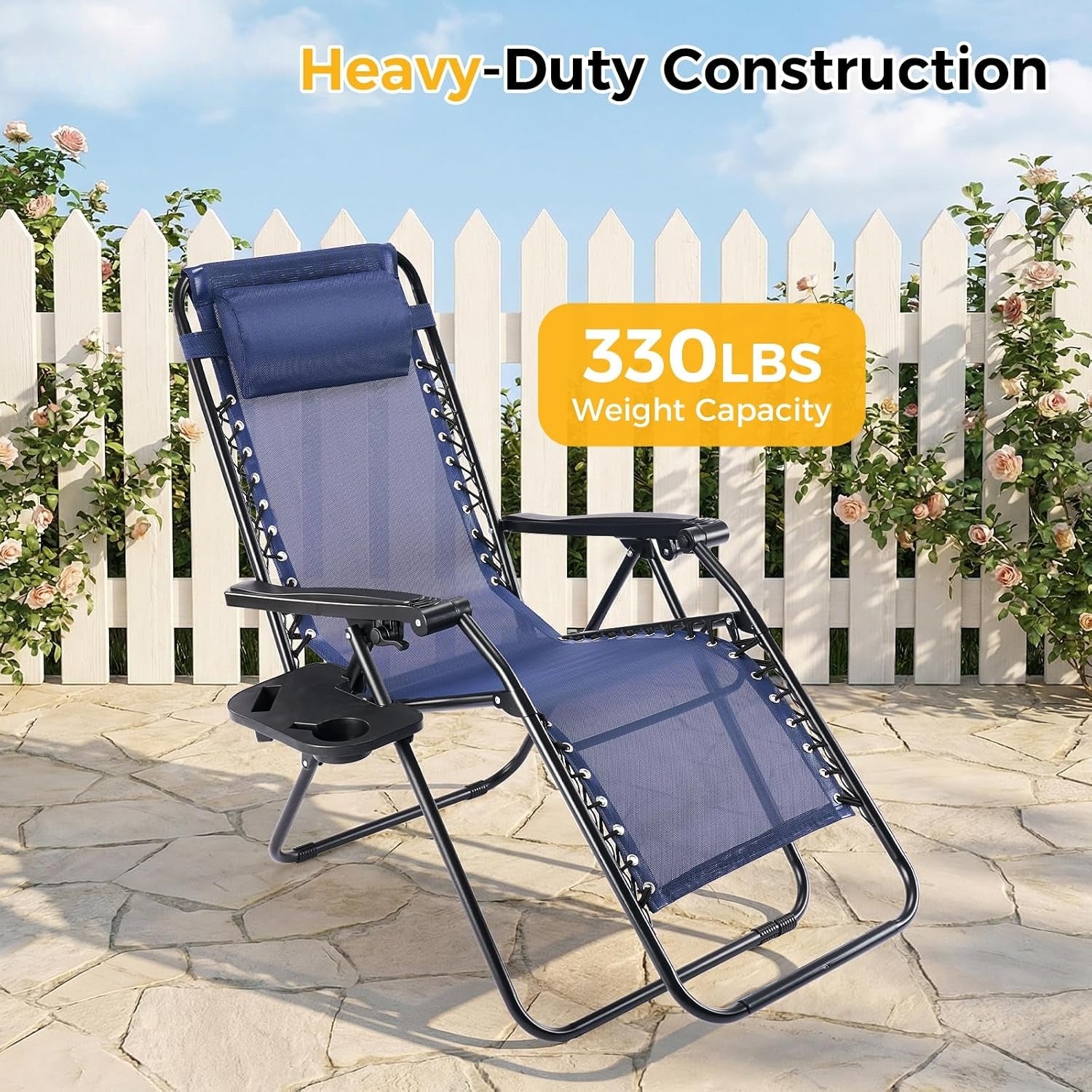 Blue 2‑Pack Zero Gravity Lounge Chairs